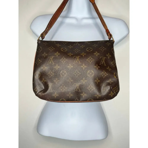 Vintage 90's Louis Vuitton Brown Monogram Musette Tango Shoulder Crossbody Bag - Picture 3 of 9